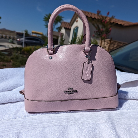 Coach Handbags - COACH Sierra Mini Leather Satchel in Pink